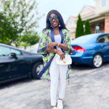 Load image into Gallery viewer, African Print Ankara Kimono One Size Dress - Kiekie Kimono (001)