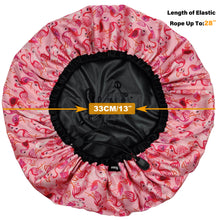 Load image into Gallery viewer, Flamingo Large Sleep Cap, Lined Bonnet