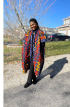 Load image into Gallery viewer, African Print Ankara Kimono One Size Dress - Kiekie Kimono 2.0 (008)