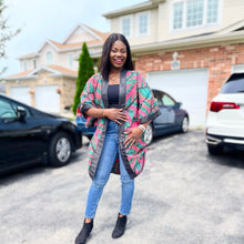 Load image into Gallery viewer, African Print Ankara Kimono One Size Dress - Kiekie Kimono (002)