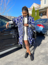 Load image into Gallery viewer, African Print Ankara Kimono One Size Dress - Kiekie Kimono (013)