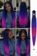 Load image into Gallery viewer, Hairnergy Braids Pre-Stretched Long Braiding Hair Extensions 4 Ombre Colors