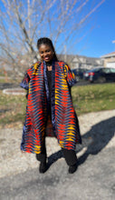 Load image into Gallery viewer, African Print Ankara Kimono One Size Dress - Kiekie Kimono 2.0 (008)