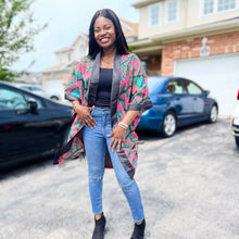 Load image into Gallery viewer, African Print Ankara Kimono One Size Dress - Kiekie Kimono (002)