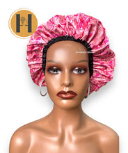 Load image into Gallery viewer, Flamingo Large Sleep Cap, Lined Bonnet