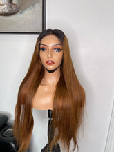 Load image into Gallery viewer, Straight 4x4 HD Lace Closure Glueless Wigs 200% Density 100% Human Hair color 1b/30