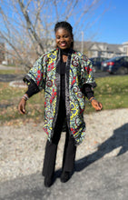 Load image into Gallery viewer, African Print Ankara Kimono One Size Dress - Kiekie Kimono (009)