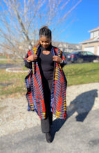 Load image into Gallery viewer, African Print Ankara Kimono One Size Dress - Kiekie Kimono 2.0 (008)