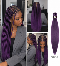 Load image into Gallery viewer, Hairnergy Braids Pre-Stretched 56'' Braiding Hair Extensions (color Purple)