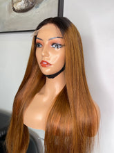 Load image into Gallery viewer, Straight 4x4 HD Lace Closure Glueless Wigs 200% Density 100% Human Hair color 1b/30