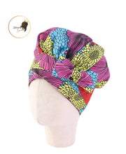 Load image into Gallery viewer, Kids Satin Hair Bonnet Sleep Cap with elastic and extra long tie band