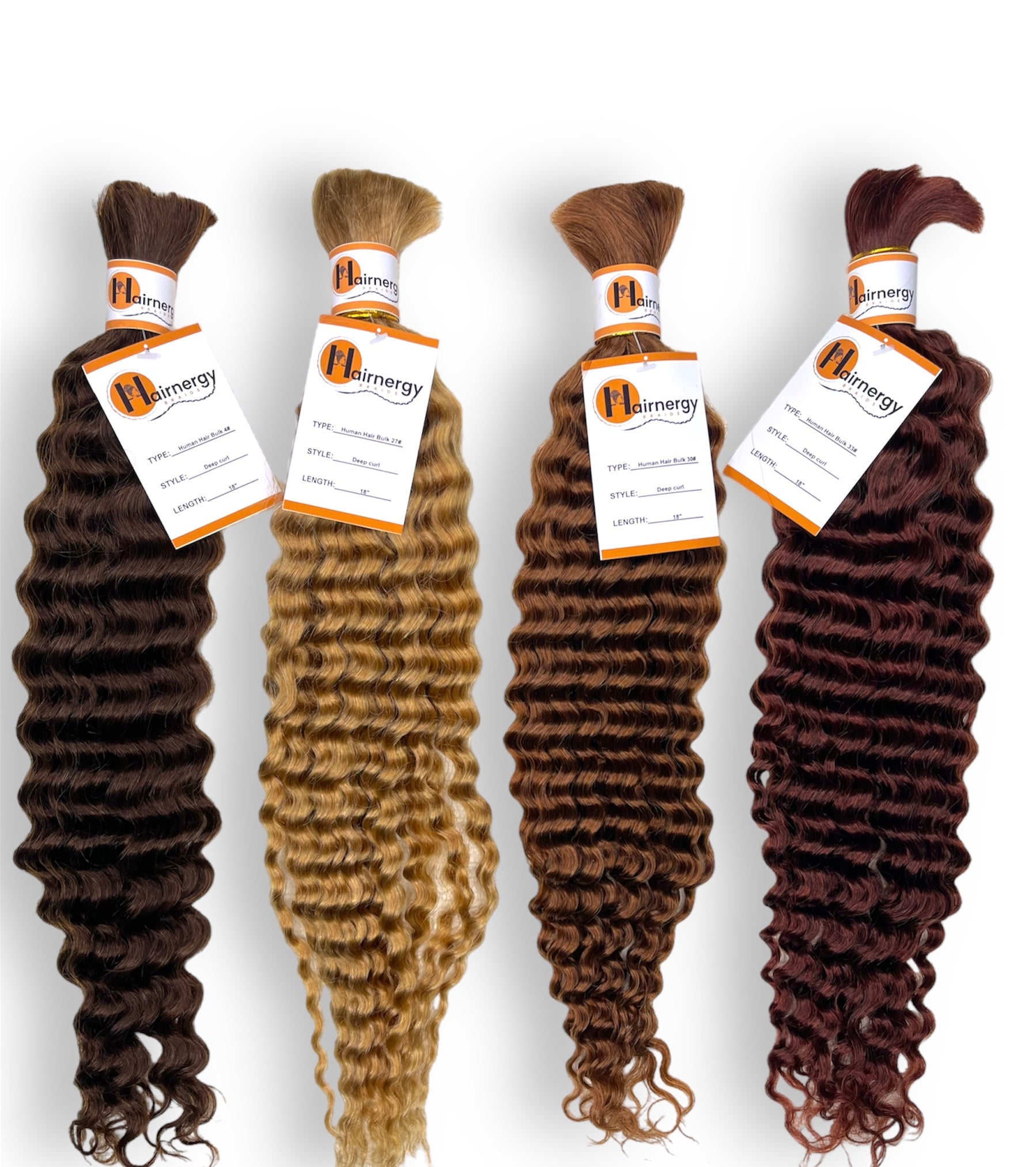 Deep Curl Bulk Hair Extensions for Braiding 100% Human Hair 100g