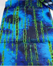 Load image into Gallery viewer, Adire brocade tie dye adire fabric by 5 yards, kampala fabric for craft sewing 008