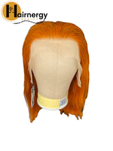 Load image into Gallery viewer, Ginger Straight Bob Transparent Lace Human Hair Wig 13x4 free Part 180% Density