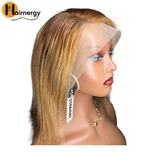 Load image into Gallery viewer, Color 27/30 Balayage Straight Bob Wig Free Parting 13x4 Lace Frontal Wig