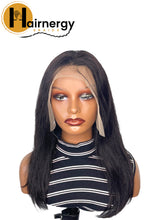 Load image into Gallery viewer, Straight Transparent Lace Human Hair Wig 13x4 free Part 180% Density