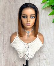 Load image into Gallery viewer, Ombre 1/30 Wear & Go Glueless Straight Bob Wigs 180% Density 4×6 Hd Closure Wig Human Hair