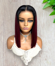 Load image into Gallery viewer, Ombre 1/99J Wear & Go Glueless Straight Bob Wigs 180% Density 4×6 Hd Closure Wig Human Hair
