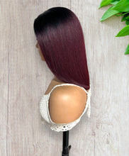 Load image into Gallery viewer, Ombre 1/99J Wear & Go Glueless Straight Bob Wigs 180% Density 4×6 Hd Closure Wig Human Hair