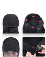 Load image into Gallery viewer, Water Wave Headband Wig 100% Human Hair Wig 180% Density Glueless Natural Black