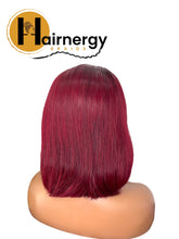 Load image into Gallery viewer, Color 99J Straight Bob Wig Free Parting 13x4 Lace Frontal Wig