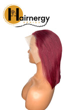 Load image into Gallery viewer, Color 99J Straight Bob Wig Free Parting 13x4 Lace Frontal Wig