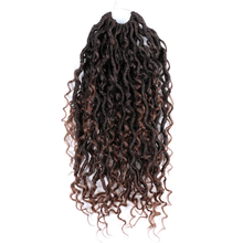 Load image into Gallery viewer, 5 packs River Locs Curly Goddess Bohemian Wavy Locs Crochet Hair Extension- 18 inches