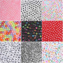 Load image into Gallery viewer, Mixed 6x6MM Square Cube Acrylic Number/Heart Letter Alphabet Beads For Kids Braids, Hanmade Craft Making DIY