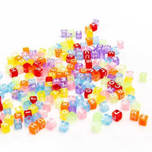 Load image into Gallery viewer, Mixed 6x6MM Square Cube Acrylic Number/Heart Letter Alphabet Beads For Kids Braids, Hanmade Craft Making DIY