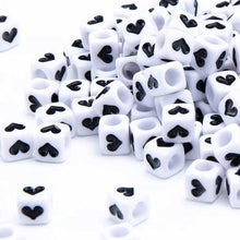 Load image into Gallery viewer, Mixed 6x6MM Square Cube Acrylic Number/Heart Letter Alphabet Beads For Kids Braids, Hanmade Craft Making DIY