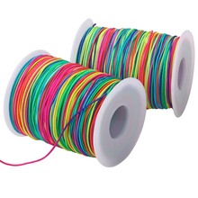Load image into Gallery viewer, 100m Rainbow Elastic Cord Beading Thread Stretched String Craft Cord Bead String kids - 1mm