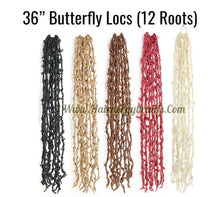 Load image into Gallery viewer, Distressed butterfly locs Dread Locks Crochet Braiding Hair Extension 36''