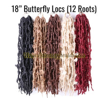 Load image into Gallery viewer, Distressed butterfly locs Dread Locks Crochet Braiding Hair Extension 18''