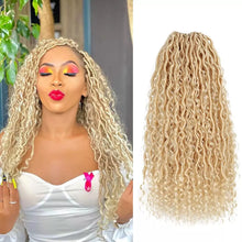 Load image into Gallery viewer, 5 packs River Locs Curly Goddess Locs Crochet Hair Extension- 14 inches