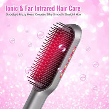 Load image into Gallery viewer, #1 Hair Straightener Brush, MiroPure Infrared Ionic Hair straightening Brush, Heating Comb. Model: 7056