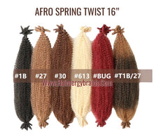 Load image into Gallery viewer, 3X Springy Afro Kinky Twist Hair extensions 16"