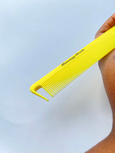 Load image into Gallery viewer, 12 Pieces Parting combs for Braids, Rat tail comb, stainless steel pintail comb, hair styling comb (yellow)