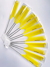 Load image into Gallery viewer, 12 Pieces Parting combs for Braids, Rat tail comb, stainless steel pintail comb, hair styling comb (yellow)