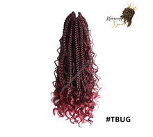 Load image into Gallery viewer, Bohemian Goddess box braid Crochet Hair Extension- 14 inches