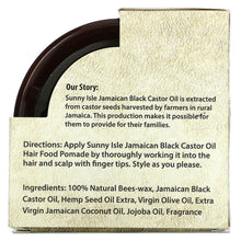 Load image into Gallery viewer, Sunny Isle, Jamaican Black Castor Oil, Pomade Just For Men, 4 oz