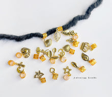 Load image into Gallery viewer, 5pcs Braids hair cuffs - Gold Clips and charms - Hair Accessories decorations