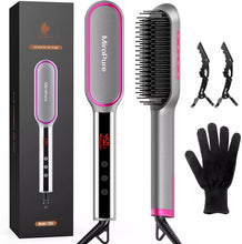 Load image into Gallery viewer, #1 Hair Straightener Brush, MiroPure Infrared Ionic Hair straightening Brush, Heating Comb. Model: 7056