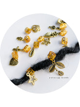 Load image into Gallery viewer, 5pcs Braids hair cuffs - Gold Clips and charms - Hair Accessories decorations