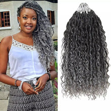 Load image into Gallery viewer, 5 packs River Locs Curly Goddess Locs Crochet Hair Extension- 14 inches