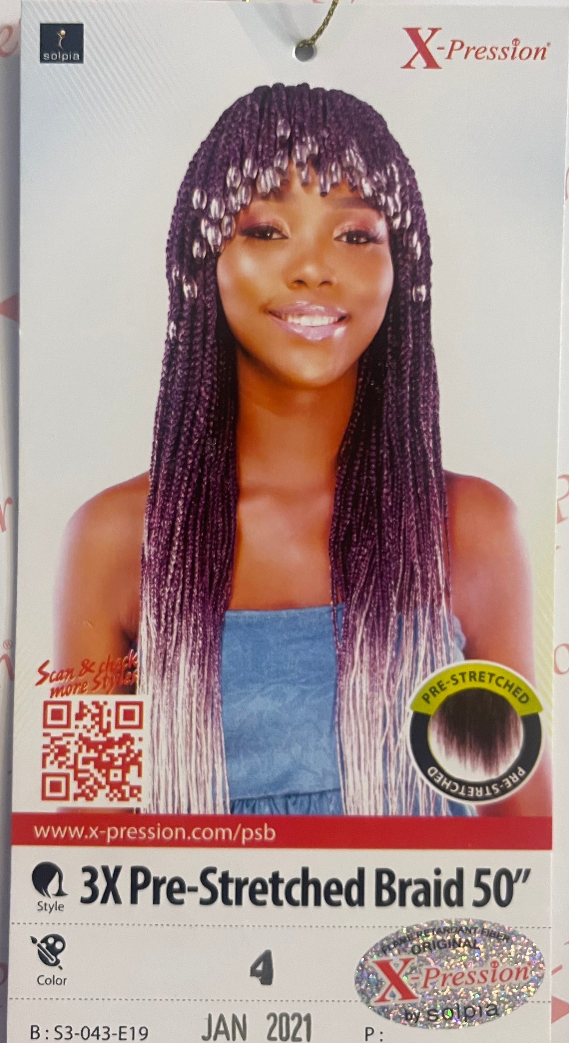 Xpression 3X Pre-Stretched Braid 50 - Hair Selection