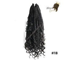 Load image into Gallery viewer, Bohemian Goddess box braid Crochet Hair Extension- 14 inches