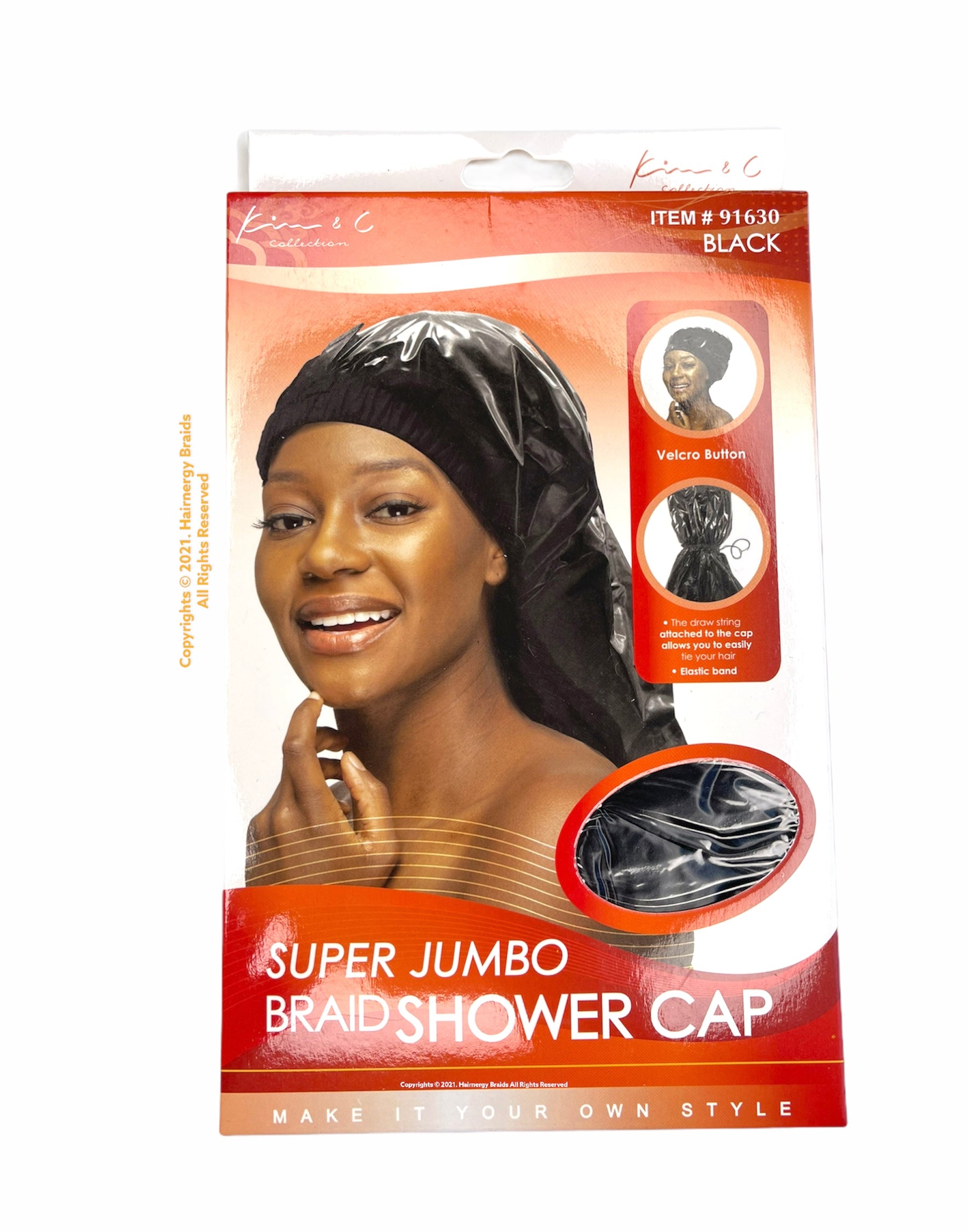 KIM & C Super Jumbo Braid Shower Cap KIM & C Super Jumbo Braid Shower Cap