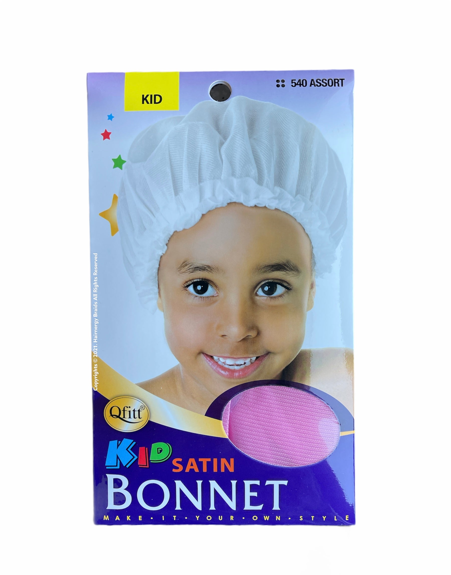 Qfitt Kids Satin Bonnet Sleep Cap Assorted Colours – Hairnergy
