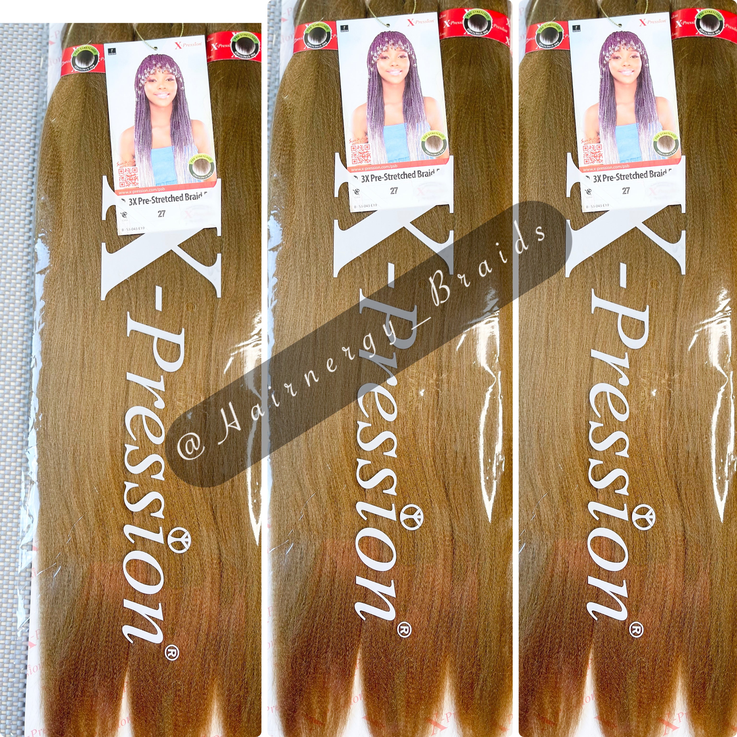 Hairnergy Braids Pre-Stretched Long Braiding Hair Extensions 4 Ombre C