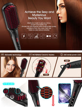 Load image into Gallery viewer, # 1 straightening hair brush - MiroPure hair Smooth straightener brush- Model: S102 -CS0503
